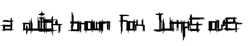 Preview of Bruised TwentyFive font