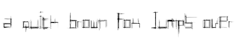 Preview of Bruised Zero font