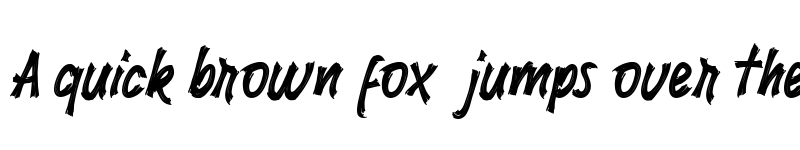 Preview of Brushty Regular font