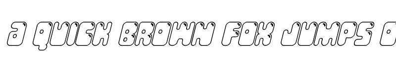Preview of Bubble Butt Outline Italic Italic font
