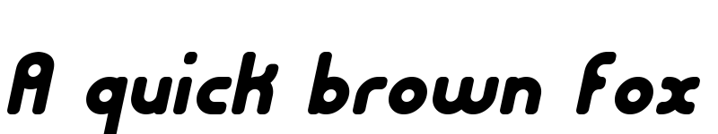 Preview of Bubble Club Italic font