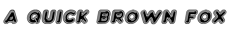 Preview of Bubble3D Italic font