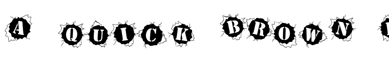 Preview of BulletHolz Regular font