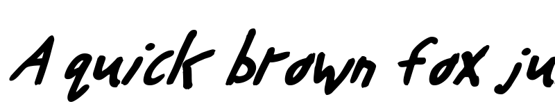 Preview of Buttons the Bear Italic Italic font