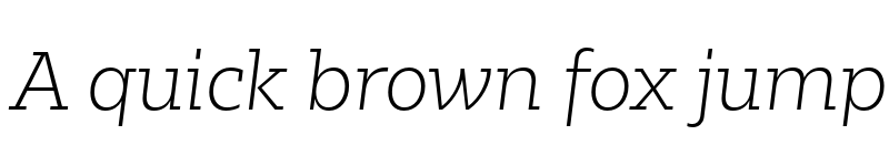 Preview of Bw Glenn Slab DEMO Light Italic font