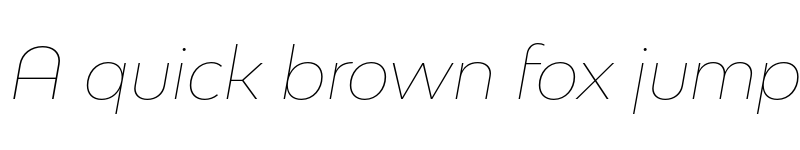 Preview of Bw Modelica SS01 Hairline Italic font