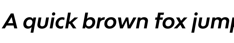 Preview of Bw Modelica SS02 Bold Italic font