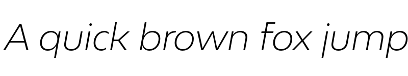 Preview of Bw Modelica SS02 Light Italic font