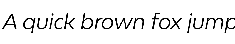 Preview of Bw Modelica SS02 Regular Italic font