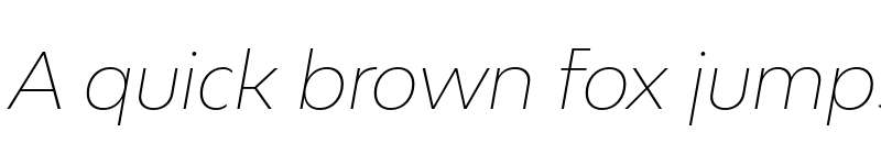 Preview of Bw Modelica SS02 Thin Italic font