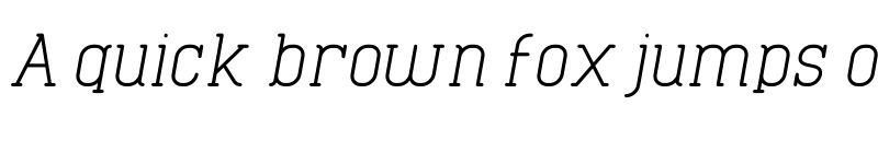 Preview of Cabo Slab Italic Regular font