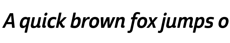 Preview of Cabrito Sans Cond Bold Ital font