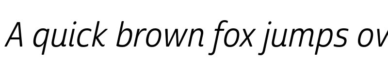 Preview of Cabrito Sans Cond Regular Ital font