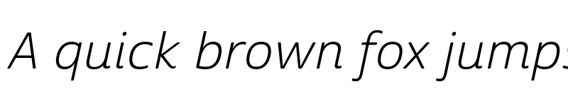 Preview of Cabrito Sans Ext Book Ital font