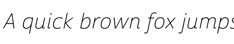 Preview of Cabrito Sans Ext Thin Ital font
