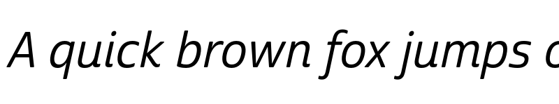 Preview of Cabrito Sans Norm Medium Ital font