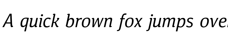 Preview of Calendula Light Italic font