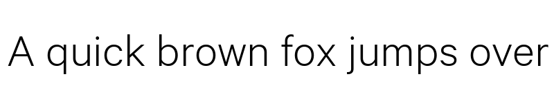 Preview of Calibre Light font