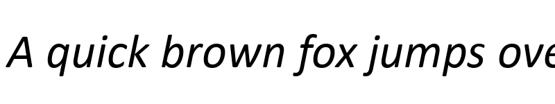 Preview of Calibri Italic font