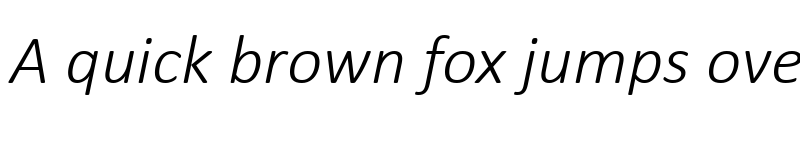 Preview of Calibri Light Italic font