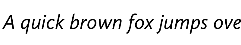 Preview of Calluna Sans Italic font