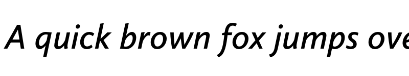 Preview of Calluna Sans Semibold Italic font