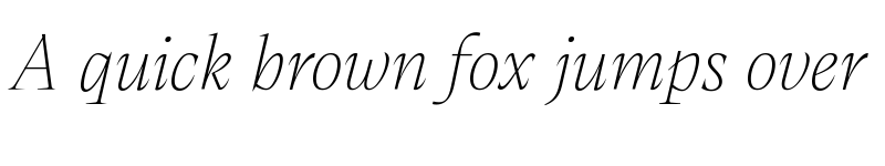 Preview of CalvinoGrandeItalicVarTrial Regular font