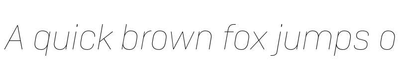 Preview of Camber TRIAL Thin Italic font