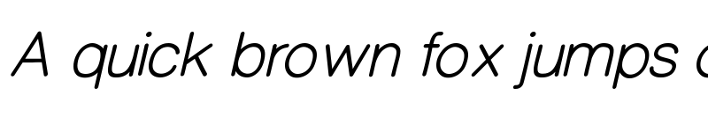 Preview of CameronSans Oblique font