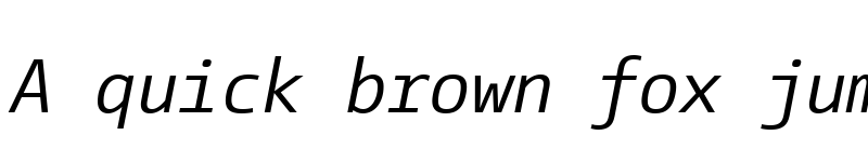 Preview of CamingoCode Italic font