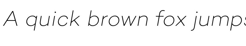 Preview of Campton ExtraLight Italic font