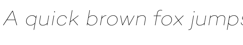 Preview of Campton Thin Italic font