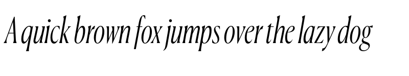 Preview of Canela Condensed Trial Light Italic font