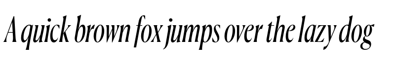 Preview of Canela Condensed Trial Regular Italic font