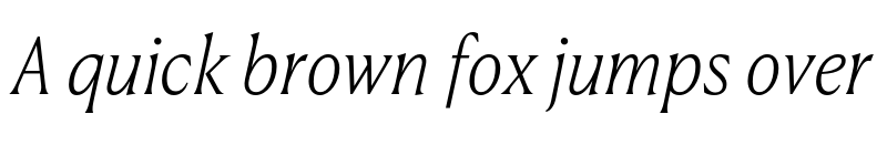 Preview of Canela Text Trial Thin Italic font