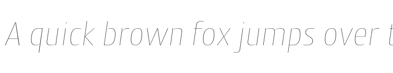 Preview of Cantiga Thin Italic font