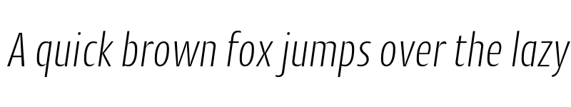 Preview of CantigaCnd ExtraLight Italic font