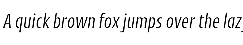 Preview of CantigaCnd Light Italic font
