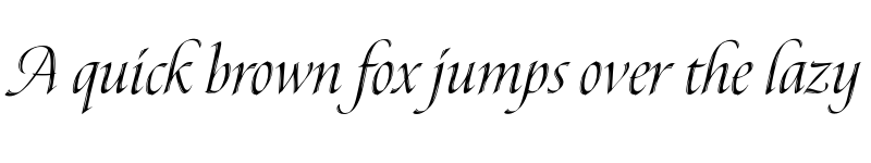 Preview of Canto Brush Open Italic font