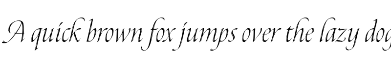 Preview of Canto Brush Open Light Italic font