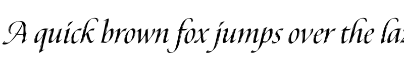 Preview of Canto Brush Open Semibold Italic font