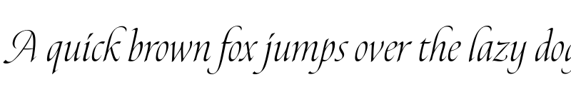 Preview of Canto Pen Light Italic font