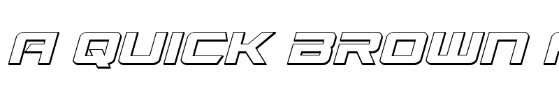 Preview of Captain Falcon 3D Italic Regular font
