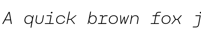 Preview of Carbona Test Mono Light Slanted font