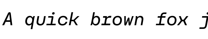 Preview of Carbona Test Mono Medium Slanted font