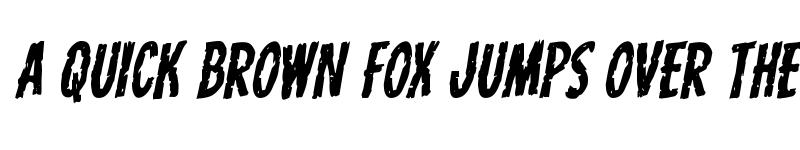 Preview of Carnival Corpse Rotalic Italic font