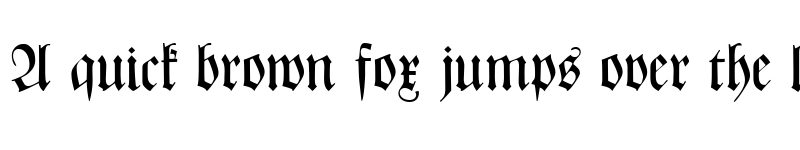 Preview of CAT Zentenaer Fraktur UNZ1 Regular font