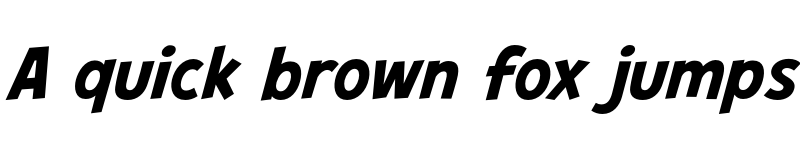Preview of CCHeroSandwichPro SemiBold Italic Italic font