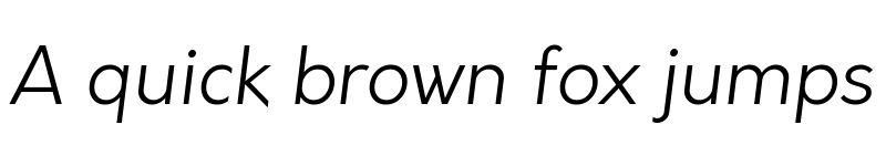 Preview of Cello Sans Light Italic font