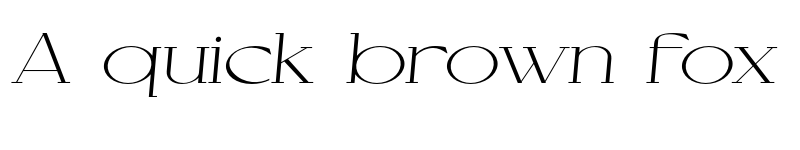 Preview of Cellofy Thin Expanded Italic font